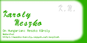 karoly meszko business card